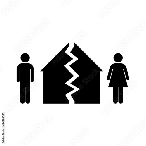 Divorce vector icon isolated on white background