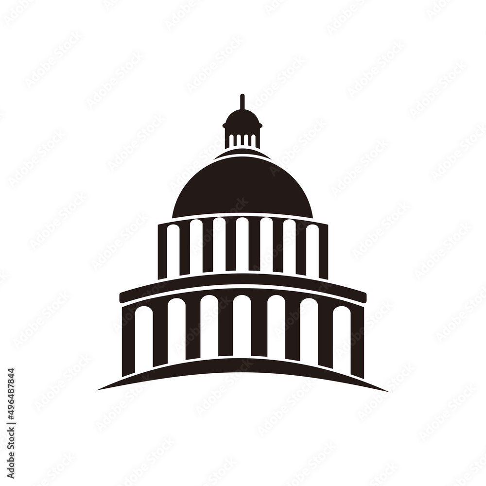 Capitol building vector icon illustration sign	