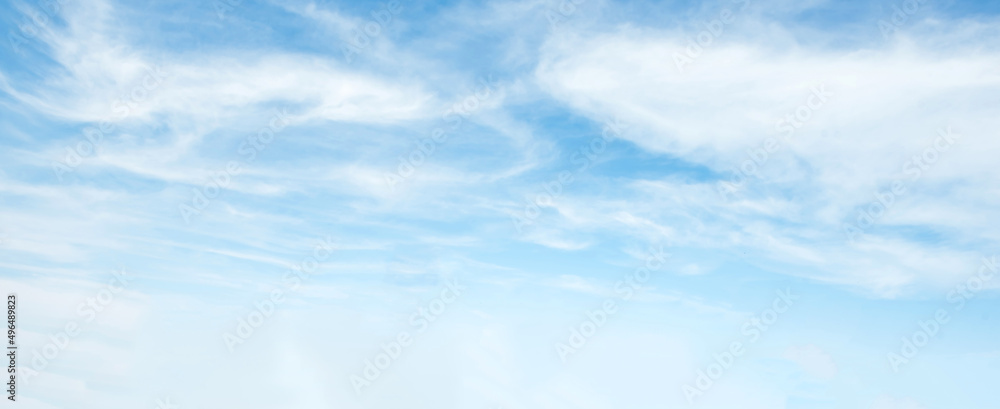 Beautiful blue sky on a sunny day, blue sky texture background