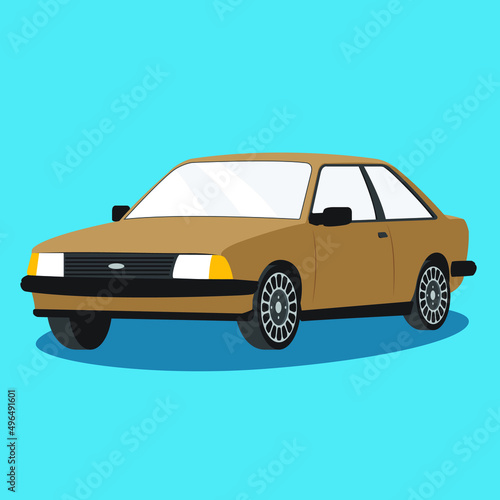 brazillian popular antique collectors brown car