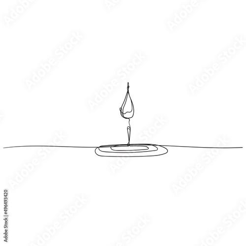 continuous line drawing wavy dripping water ripple illustration icon isolated vector