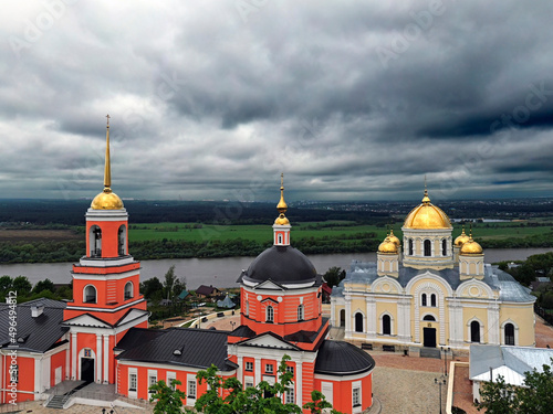 View to Nikitsky monastery, year of foundation - 1884. City of Kashira, Russia 