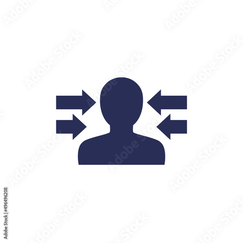 social pressure icon on white