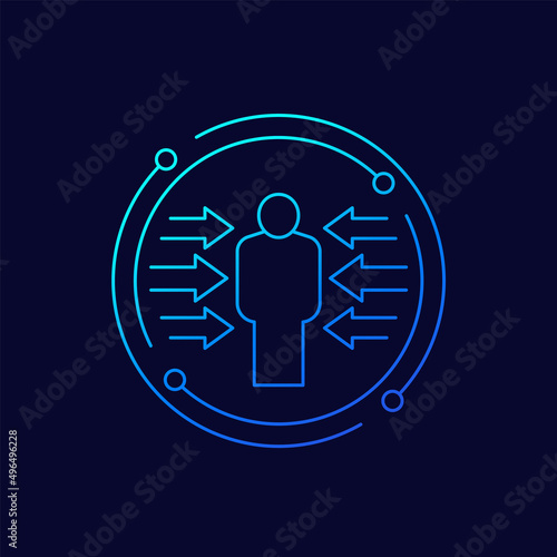 social pressure line vector icon