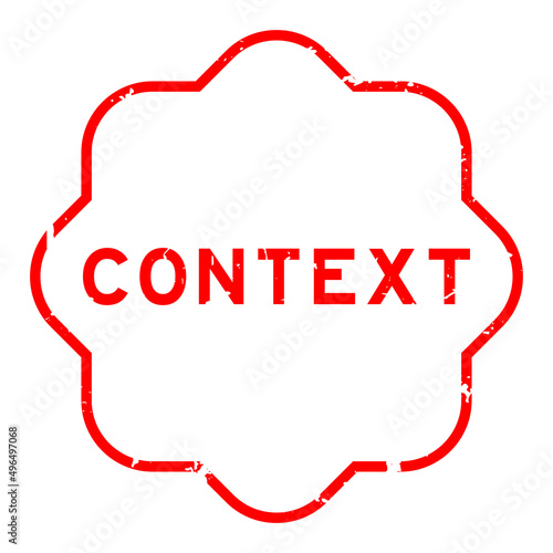 Grunge red context word rubber seal stamp on white background