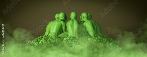 group of people talking to each other