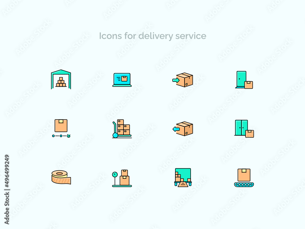 Icons for delivery service #4 Icons for delivery service #4