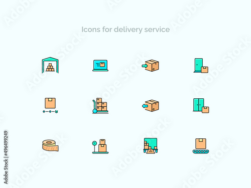 Icons for delivery service #4