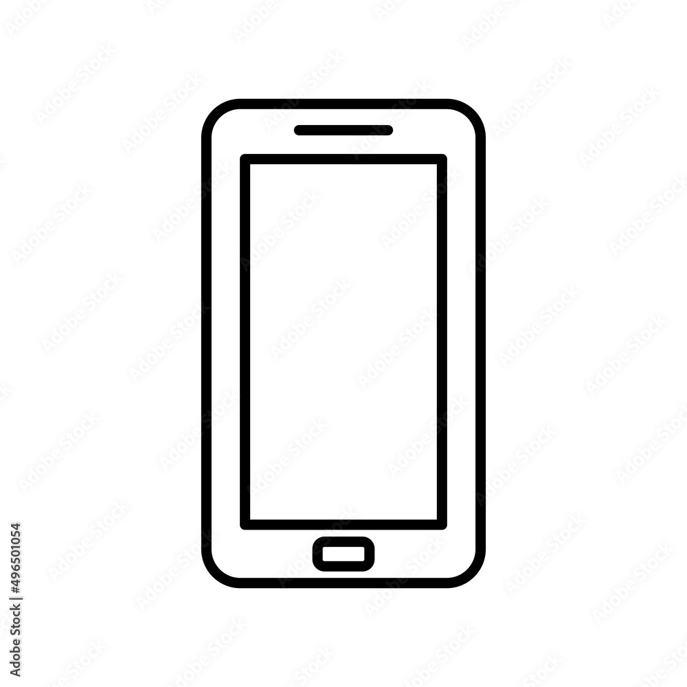 Phone line vector icon on white background Phone line vector icon on white background