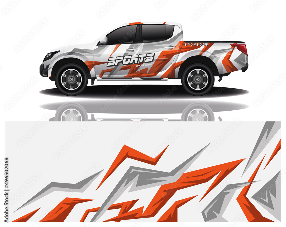 Fototapeta premium wrap car design template