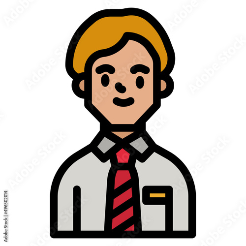 salesman line icon