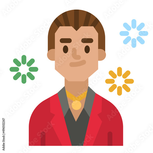 actor flat icon