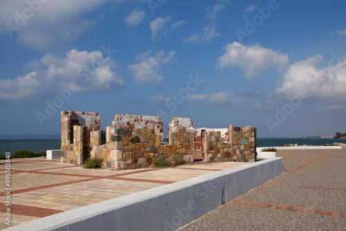 ruins of old buildings in Mastichari on Kos island (Greece) photo