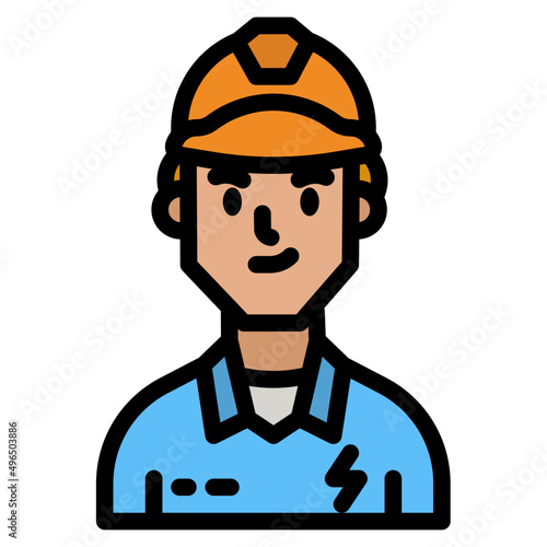 electrician line icon