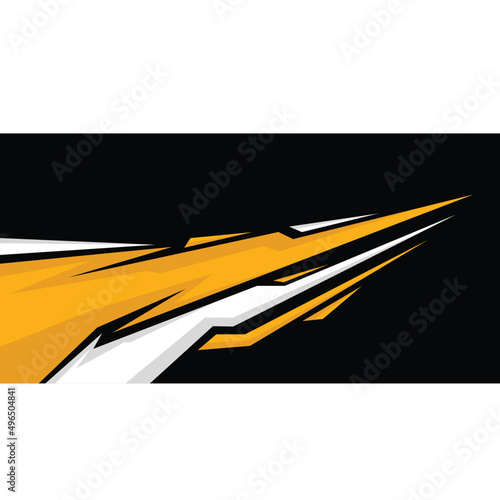 car body racing sticker design vector. car wrap sticker. car modification sticker.