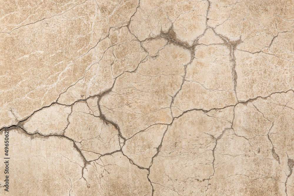 Old cracked surface retro crack concrete broken wall cement damaged background