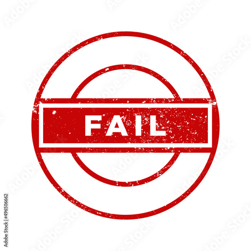 Fail red grunge stamp. Fail stamp or label vector illustration