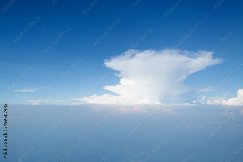 Aerial view of sky above the clouds Aerial view of sky above the clouds