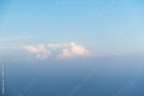 View of clouds from airplane window © xy