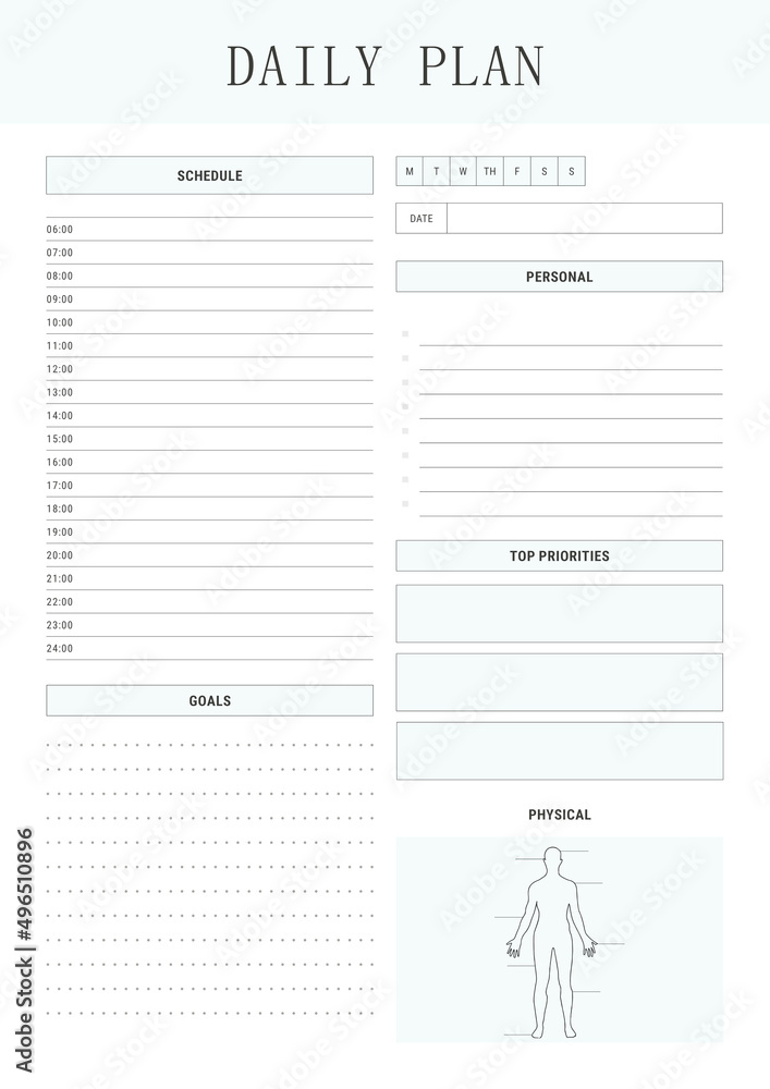Daily Planner Sheet. Daily Planner Sheet.