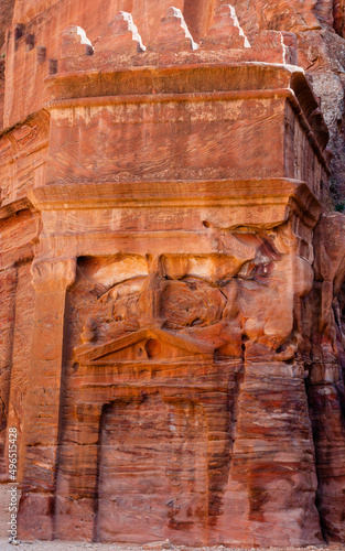 Temples and tombs in the city of Petra Jordan, ancient architecture