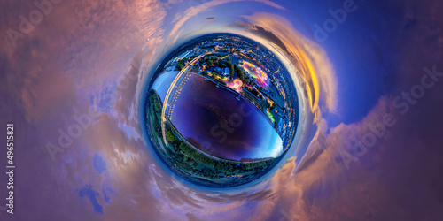 Foto little planet paddlewheel worms folk festival