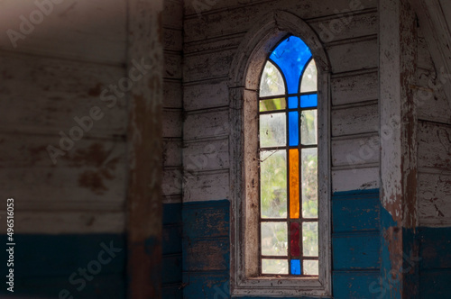 Old abandoned wooden Mariavite church in Poland