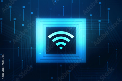 2d illustration WiFi symbol sign 