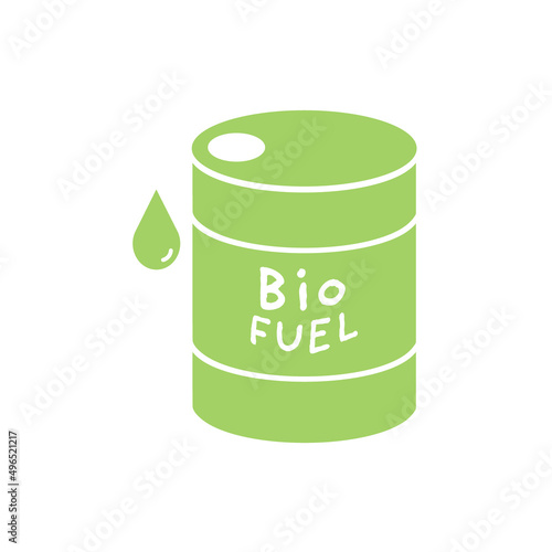 Bio fuel barrel. Green alternative concept.