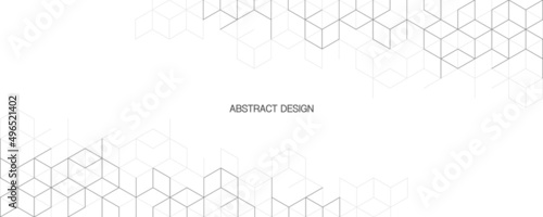 The graphic design element and abstract geometric background with isometric vector blocks