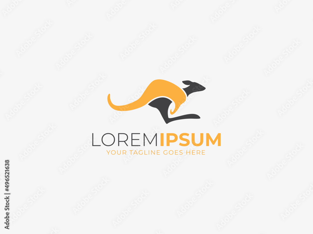 Kangaroo logo design vector symbol Kangaroo logo design vector symbol