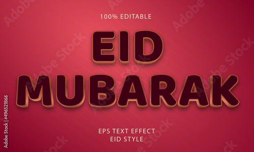 Eid Mubarak Editable Text Style Effect