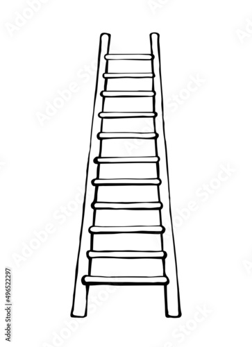 Vector drawing of high ladder