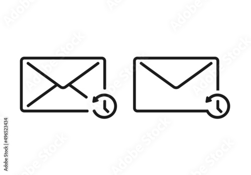 Recent email. Message history.  Vector illustration