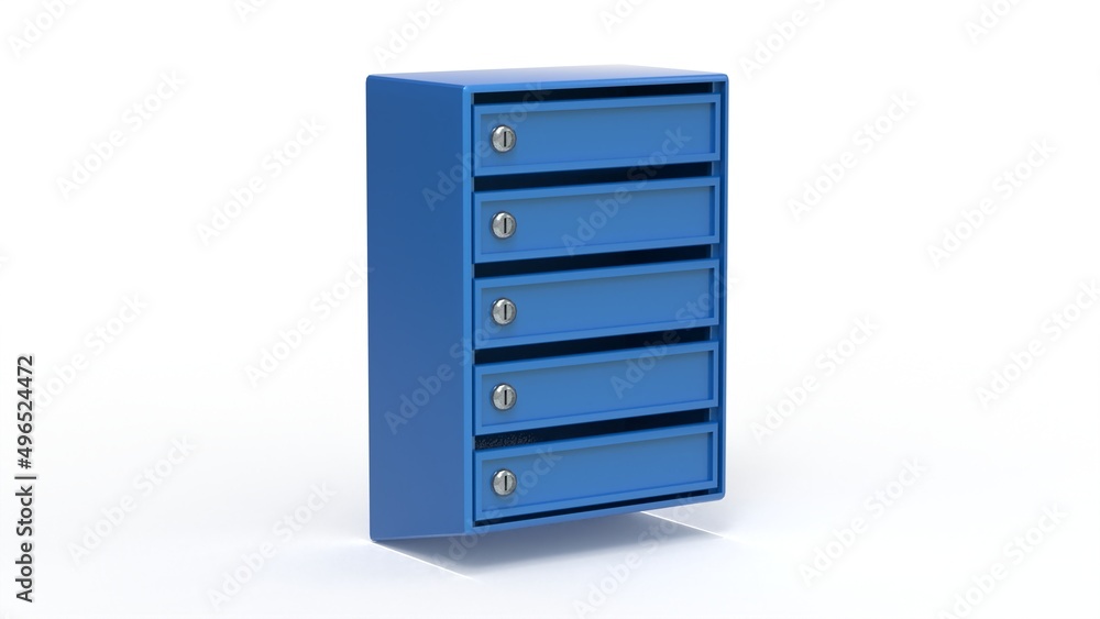 Mailbox render on a white background. 3D rendering Mailbox render on a white background. 3D rendering