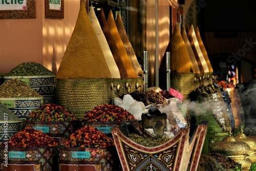 spices on a basar in Marrakesh photo