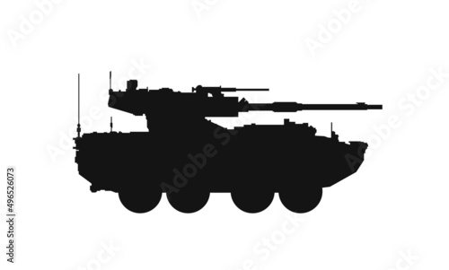 m1128 stryker maneuver combat vehicle. war and army symbol. vector image for military concepts and web design photo