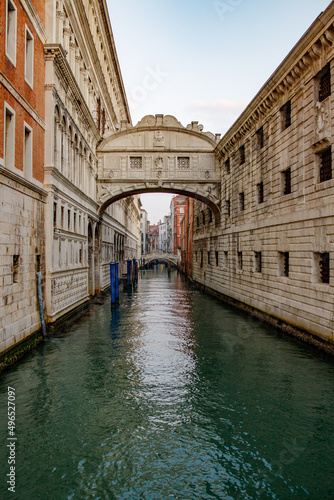 Bridge of Sighs, Ponte dei Sospiri in Venice, Italy. Venice's famous Bridge of Sighs was designed by Antonio Contino and was built at the beginning of the 17th century.