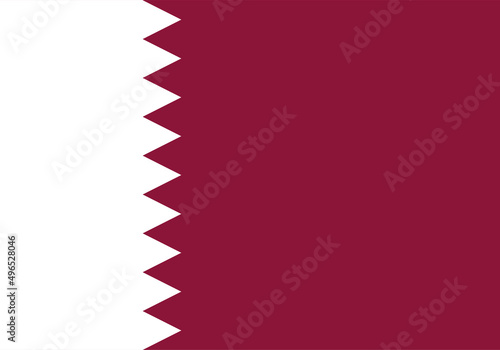 Bandera de Qatar en blanco y granate