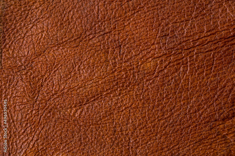 Leather orange texture closeup. Background, flat lay Leather orange texture closeup. Background, flat lay