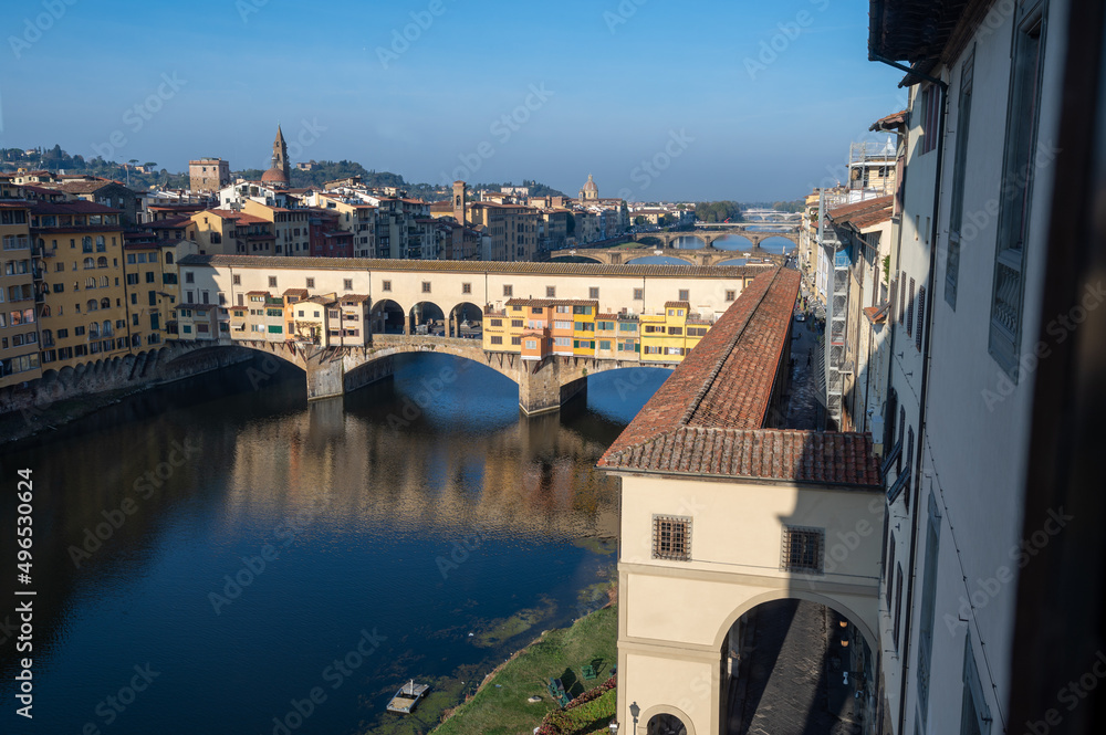 Cityview on central part of ancient Italian city Florence, Tuscany