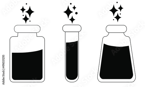 Bottle magic potion simpl logo