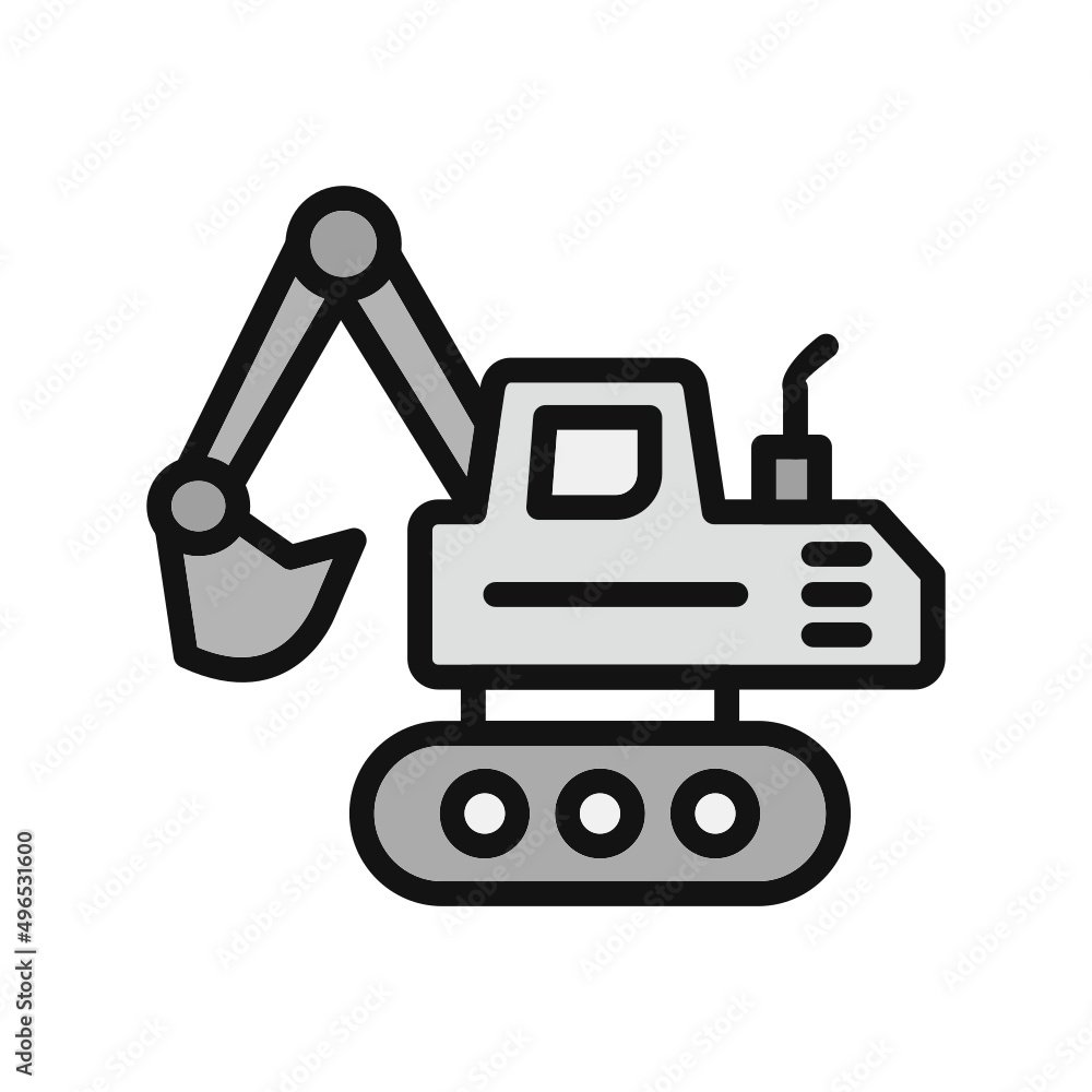 Crawler Excavator Icon Crawler Excavator Icon