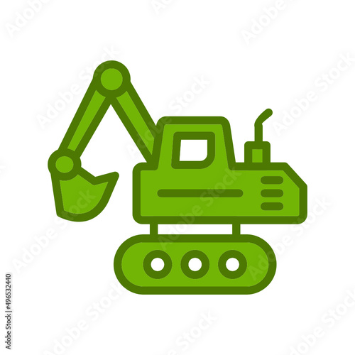 Crawler Excavator Icon