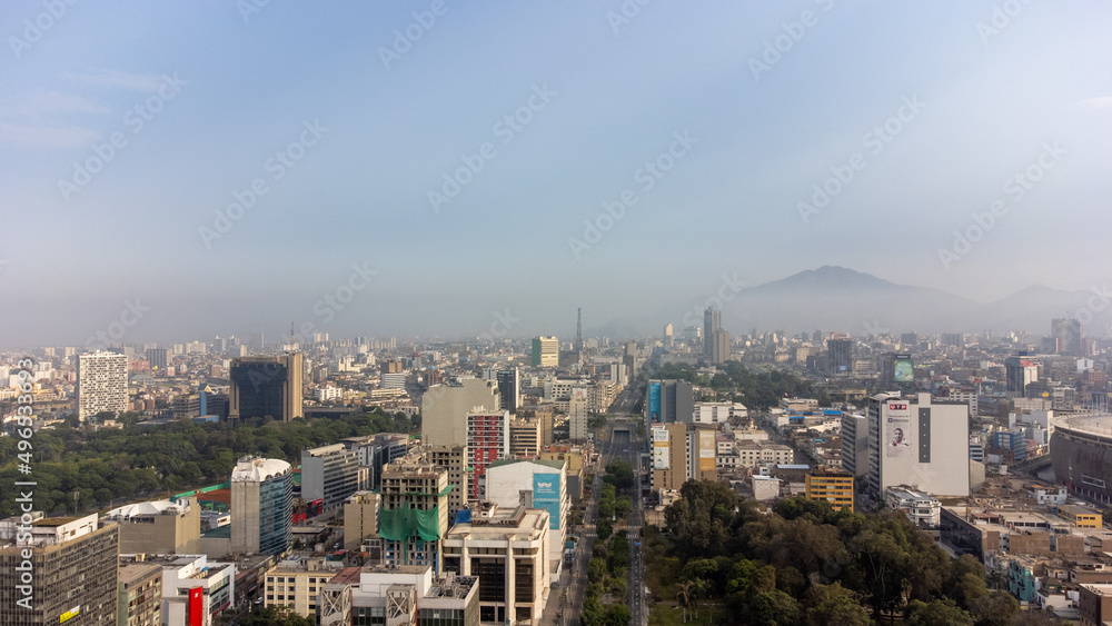 Aerial view of the Pueblo Libre district in Lima