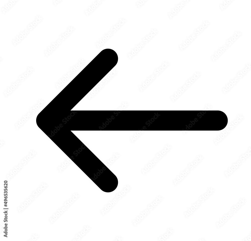 Simple modern left arrow icon Simple modern left arrow icon