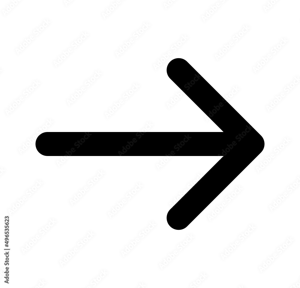 Simple modern right arrow icon Simple modern right arrow icon