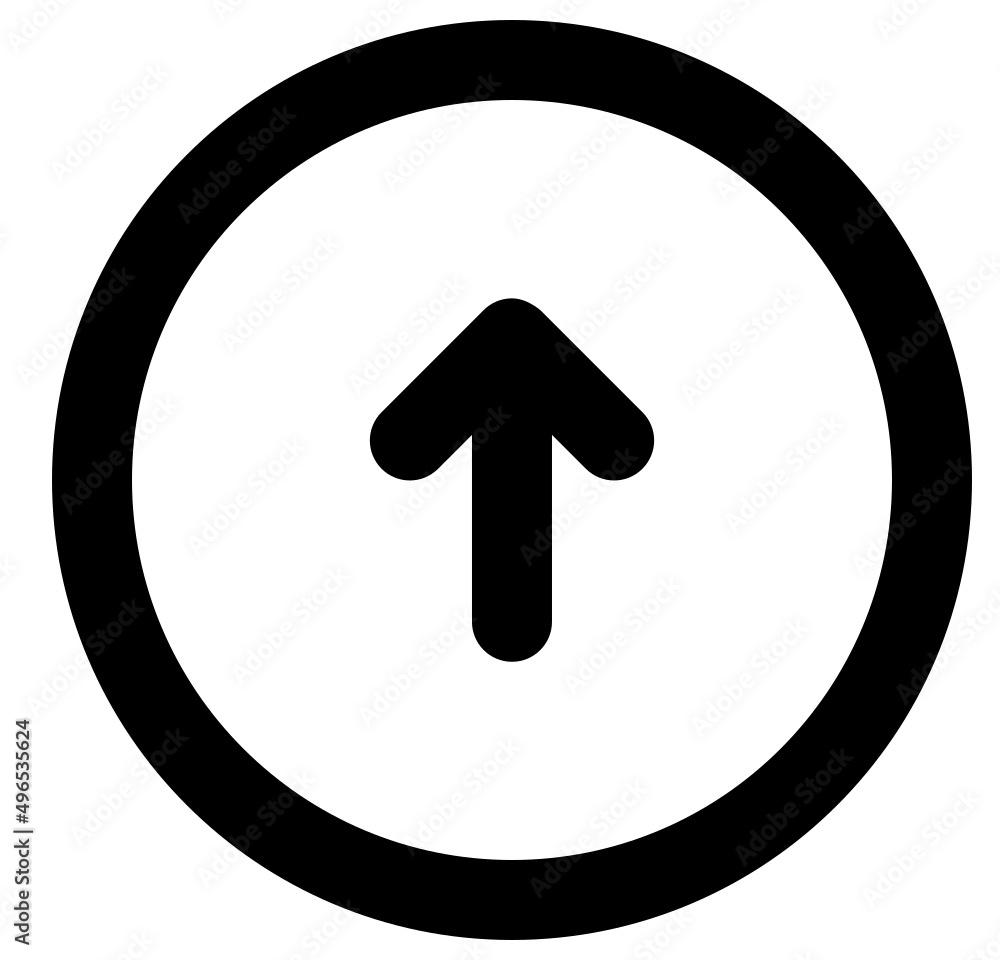 Up arrow simple icon outlined Up arrow simple icon outlined