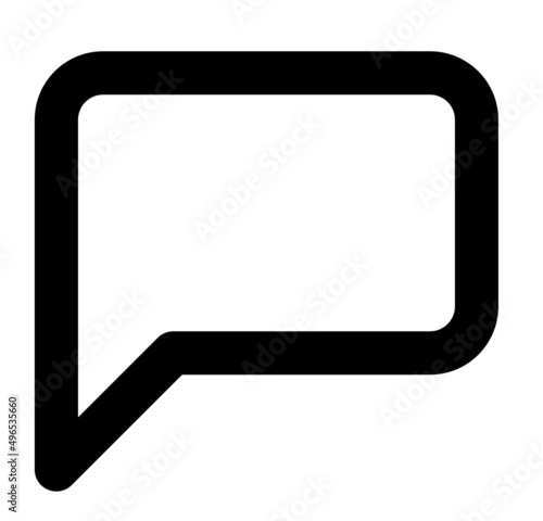 Chat bubble Icon simple modern outlined