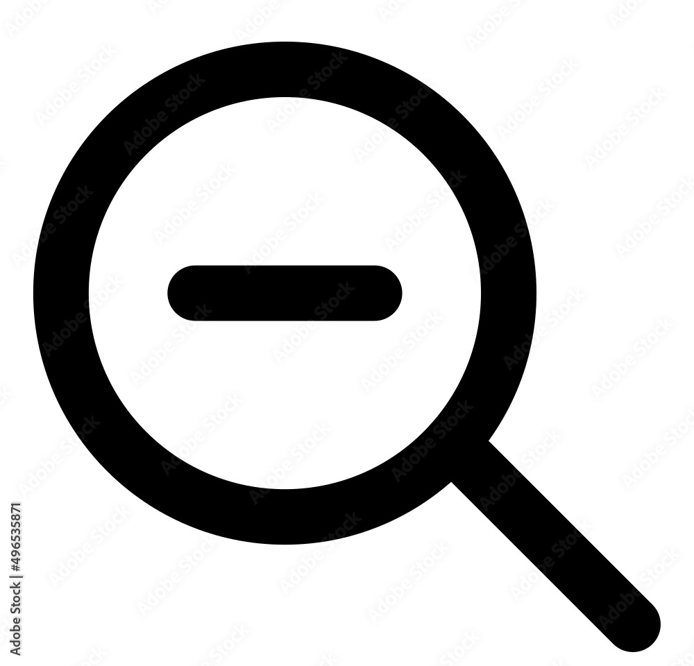 Simple modern zoom icon outlined isolated Simple modern zoom icon outlined isolated
